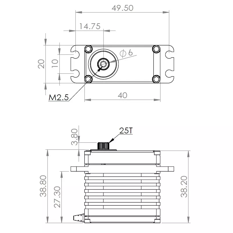 HBL550 HV Digitalní Servo brushless série X5