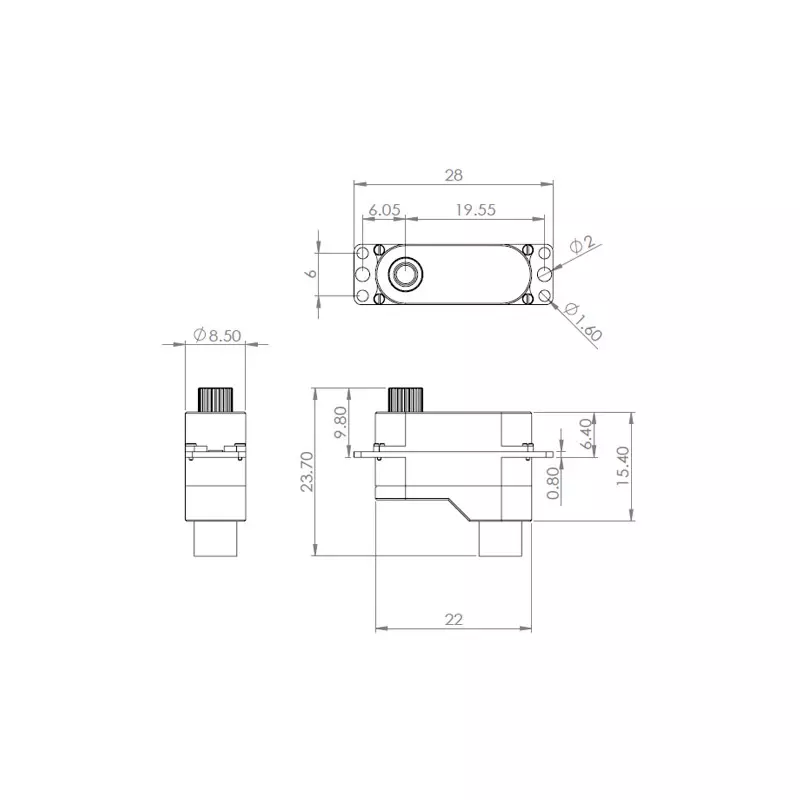 DS65K V.1 Digitalní Servo