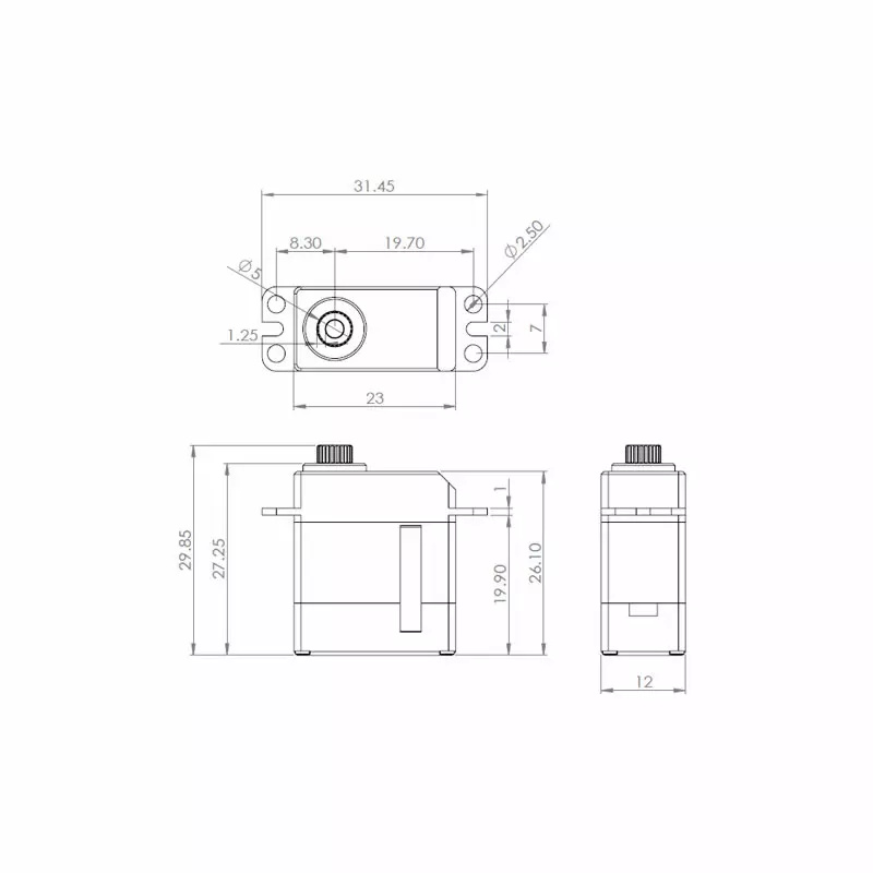 HV6125E HV Digitalní Servo