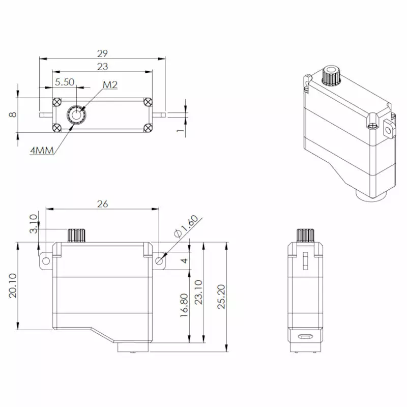 HV6120 HV Digitalní Servo
