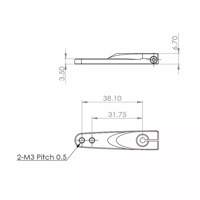 Kovová servo páka pro HBL960-990, HBL665/669, HV777/A+, DS9910, HV9930