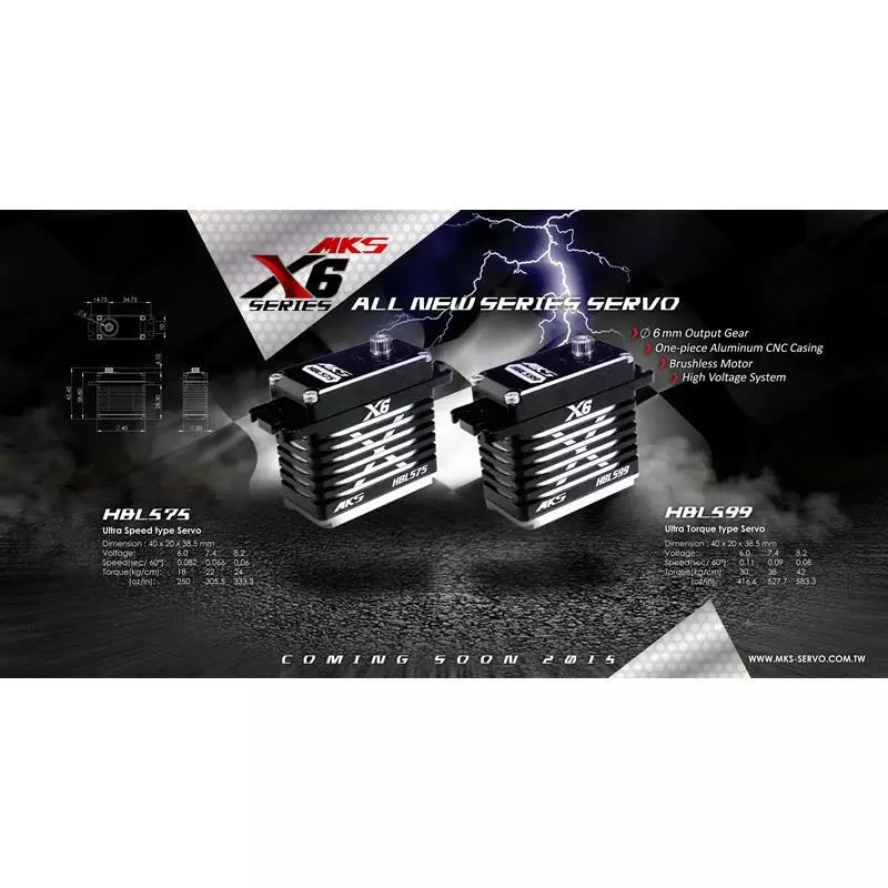 HBL599 HV Digitalní Servo brushless série X6