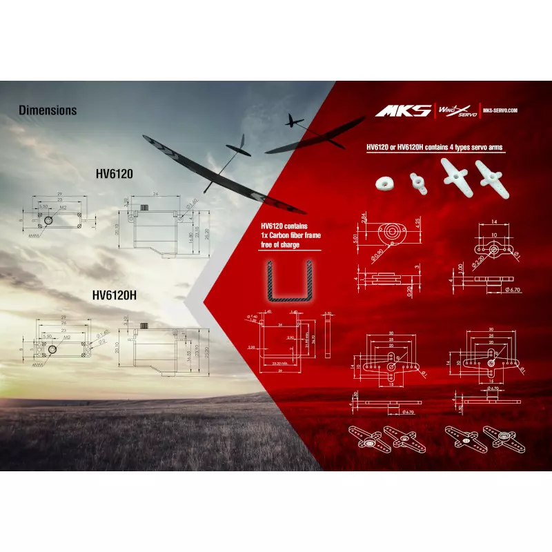 HV6120H HV Digitalní Servo