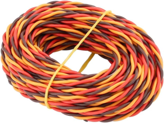 Servokabel JR, kroucený 3x0,34 mm²