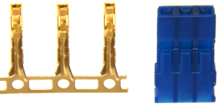 Servokonektor JR modrý - 10 ks